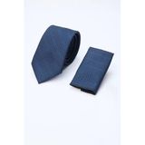 Lacivert Desenli 7 Cm Kravat 1090260124