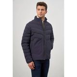 Lacivert Dolumlu Hakim Yaka Slim Fit Dar Kesim Klasik Mont 1007245153