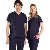 Lacivert Dr Greys Scrubs (Terikoton/ince Kumaş) T100 - 2XS