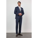 Lacivert Düz Desen Mono Yaka 6 Drop Comfort Fit Esnek Takım Elbise 1001260167