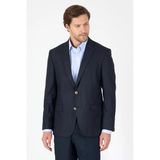 Lacivert Düz Gabardin Mono Yaka 2 Düğme 4 Drop Comfort Fit Basic Ceket 1002250005