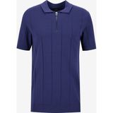 Lacivert Erkek Polo Yaka Basic Jakarlı Kazak F5SM-KZK 2938