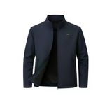 Lacivert Erkek Polyester Karışımlı İnce Rüzgarlık Su Ve Rüzgar Geçirmez Mevsimlik&Yazlık Mont