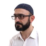 Lacivert Füme Kışlık Çift Renk Kadife Namaz Takkesi