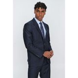 Lacivert Gabardin Mono Yaka 4 Drop Comfort Fit Rahat Kesim Basic Takım Elbise 1001245009 - 60