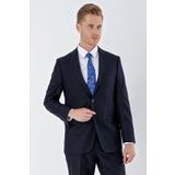 Lacivert Gabardin Mono Yaka 6 Drop Comfort Fit Rahat Kesim Basic Takım Elbise 1001245010