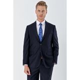 Lacivert Gabardin Mono Yaka 8 Drop Slim Fit Dar Kesim Basic Takım Elbise 1001240006 - 52