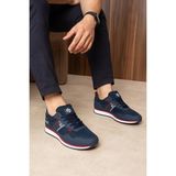 Lacivert GOLDER Erkek Sneaker Düz Taban Spor Ayakkabı Nefes Alabilir Malzeme ile Konforlu Kullanım