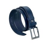 Lacivert Hakiki Deri Dikişli 3.5 cm.lik Klasik Erkek Kemer - 305-28