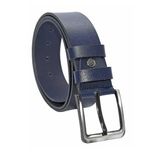 Lacivert Hakiki Deri Düz Renk 4.5 cm.lik Spor Kemer - Tek Katmanlı Manda Derisi - 505-Düz-21S