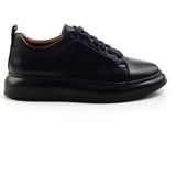Lacivert Hakiki Deri Erkek Sneaker E01594315143