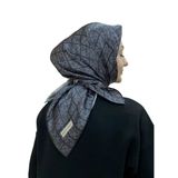 Lacivert Kadın Kareli Eşarp 9000230373