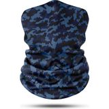 Lacivert Kamuflaj Desenli Dikişsiz Dijital Baskı Baf Buff Bandana Boyunluk