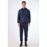Lacivert Kapüşonlu Kanguru Cepli Regular Fit Erkek Sweatshirt