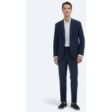 Lacivert Kareli Modern Fit Yün Karışımlı Takım Elbise - 46 - 6 Drop