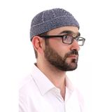 Lacivert Katlamali Cift Renk Kislik Kadife Takke