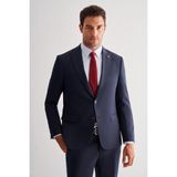 Lacivert Kılıç Yaka Tam Astar 6 Drop Slim Fit Takım Elbise 1001255157 - 56