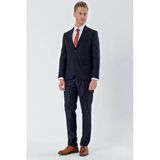Lacivert Kırlangıç Yaka 6 Drop Slim Fit Tam Astar Esnek Takım Elbise 1001240011