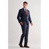 Lacivert Kırlangıç Yaka 6 Drop Slim Fit Tam Astar Esnek Takım Elbise 1001255157