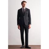 Lacivert Kırlangıç Yaka Çizgili 6 Drop Slim Fit Tam Astar Esnek Takım Elbise 1001255164