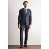 Lacivert Kırlangıç Yaka Çizgili 6 Drop Slim Fit Tam Astar Esnek Takım Elbise 1001255165