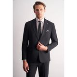 Lacivert Kırlangıç Yaka Çizgili Desen Esnek 6 Drop Slim Fit Classic Takım Elbise 1001255164