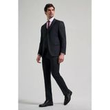 Lacivert Kırlangıç Yaka Çizgili Yelekli 6 Drop Slim Fit Tam Astar Esnek Takım Elbise 1001250158