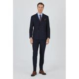 Lacivert Kırlangıç Yaka Kruvaze 6 Drop Slim Fit Tam Astar Esnek Takım Elbise 1001250172