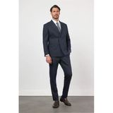 Lacivert Kırlangıç Yaka Kruvaze 6 Drop Slim Fit Tam Astar Esnek Takım Elbise 1001260159