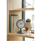 Lacivert Masa Saati 13Cm Modern Retro Tasarım Dekoratif Ofis Ve Ev Aksesuarı Özel Hediyelik Şık Obje