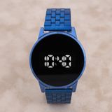 Lacivert Metal Kordonlu Dokunmatik Led Unisex Kol Saati St-303920