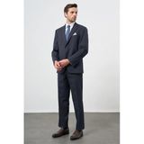 Lacivert Mono Yaka 4 Drop Comfort Fit Tam Astar Yünlü Takım Elbise 1001245168