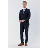 Lacivert Mono Yaka 6 Drop Comfort Fit Tam Astar Esnek Takım Elbise 1001240010
