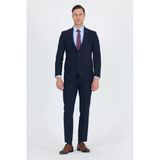 Lacivert Mono Yaka 6 Drop Comfort Fit Tam Astar Esnek Takım Elbise 1001260010