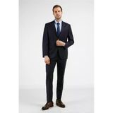 Lacivert Mono Yaka 6 Drop Comfort Fit Tam Astar Yünlü Takım Elbise 1001255178