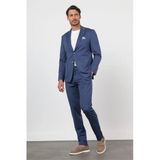 Lacivert Mono Yaka 6 Drop Slim Fit Esnek Beli Lastikli Takım Elbise 1001260165