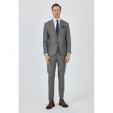 Lacivert Mono Yaka 6 Drop Slim Fit Tam Astar Yünlü Takım Elbise 1001250175