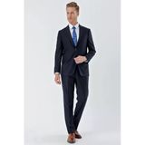 Lacivert Mono Yaka 8 Drop Slim Fit Tam Astar Esnek Takım Elbise 1001240006