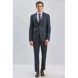 Lacivert Mono Yaka 8 Drop Slim Fit Tam Astar Esnek Takım Elbise 1001255006