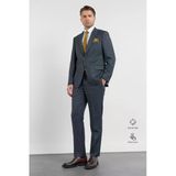 Lacivert Mono Yaka Esnek Bel 6 Drop Comfort Fit Tam Astar Esnek Takım Elbise 1001260152