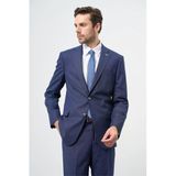 Lacivert Mono Yaka Yünlü Likralı 6 Drop Comfort Fit Rahat Kesim Klasik Takım Elbise 1001235904