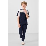 Lacivert Pamuklu Yumuşak Dokulu Oversize Fit Baskılı Erkek Çocuk T-Shirt - 11290