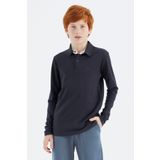 Lacivert Polo Yaka Basic Erkek Çocuk T-Shirt - 11171