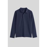 Lacivert Polo Yaka Basic Uzun Kollu Erkek Çocuk T-Shirt - 11170