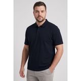 Lacivert Polo Yaka Büyük Beden Battal Erkek T-Shirt - 88511
