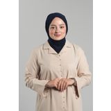Lacivert Pratik Hazır Geçmeli Tesettür Eşarp Sandy Arkadan Çıtçıtlı Piliseli Hijab 2406_02
