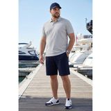 Lacivert Rahat Form Bağcıklı Cep Detaylı Battal Büyük Beden Erkek Şort - 81297 - 6XL