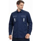 Lacivert Reflektörlü Iş Gömleği - 3XL