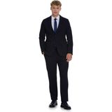 Lacivert Regular Fit Mono Yaka Pamuklu Takım Elbise - 52