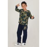 Lacivert Renk Polar Kumaş Desenli Hayal Sepeti 46007 Erkek Çocuk Pijama Takımı